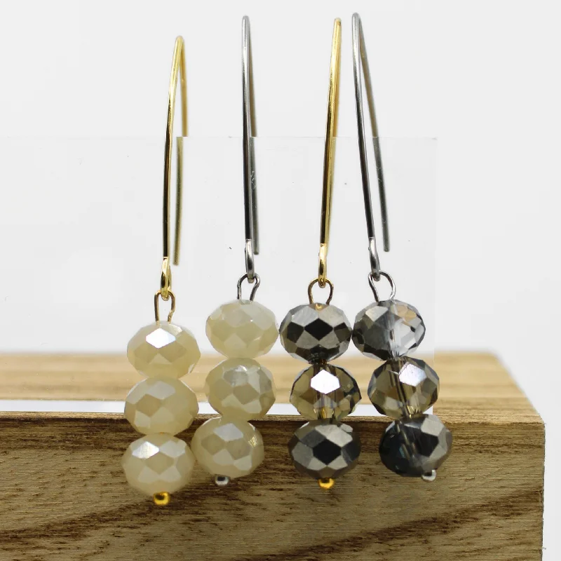 CRYSTAL TRIO | Drop Earrings