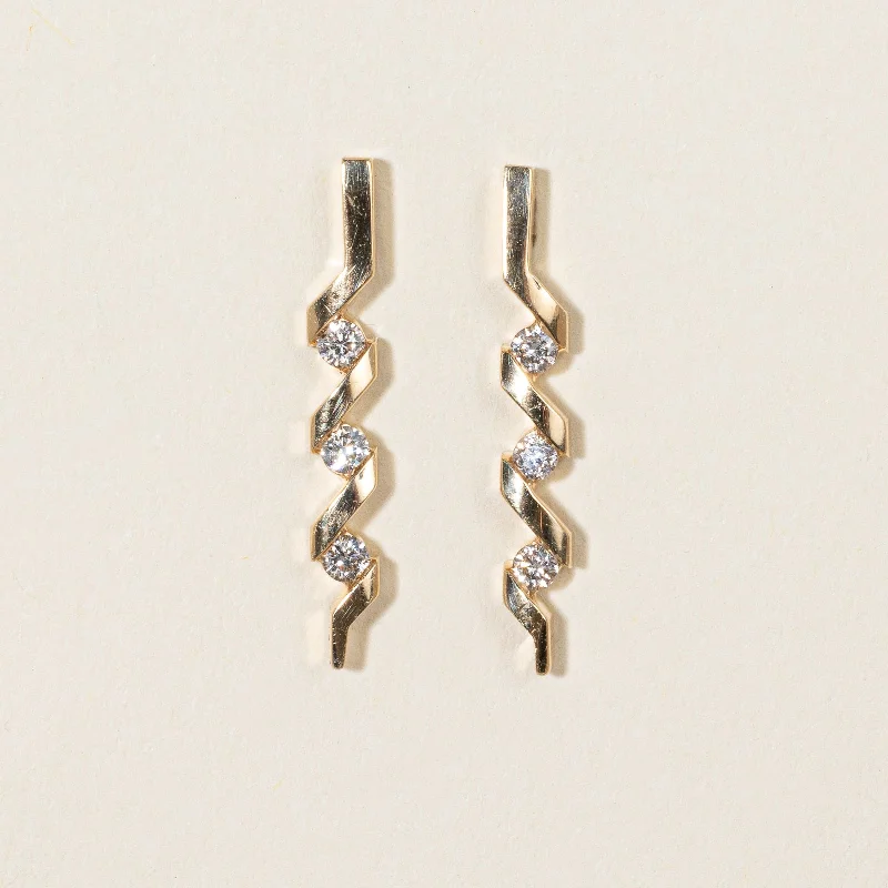 Diamond Drop Earrings | 0.15ctw |