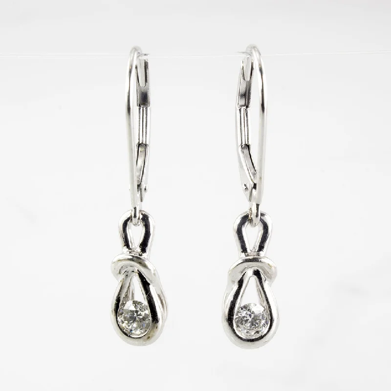 Diamond Eternity Knot Drop Earrings | 0.20 ctw |