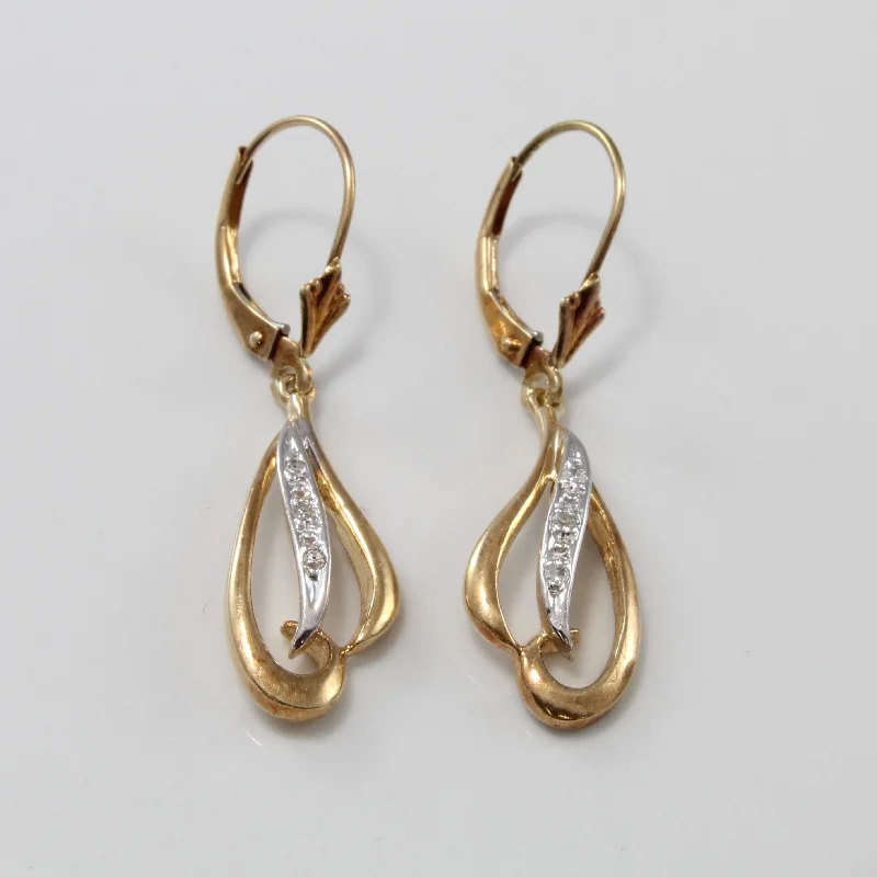 Diamond Heart Drop Earrings | 0.03 ctw |