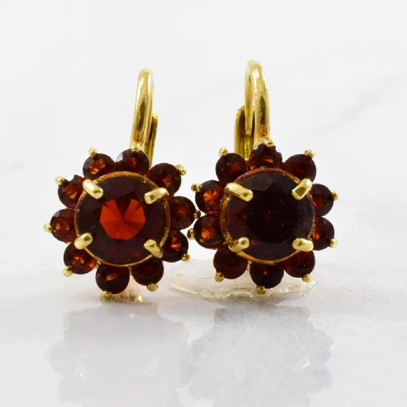 Garnet Cluster Drop Earrings | 2.00ctw |