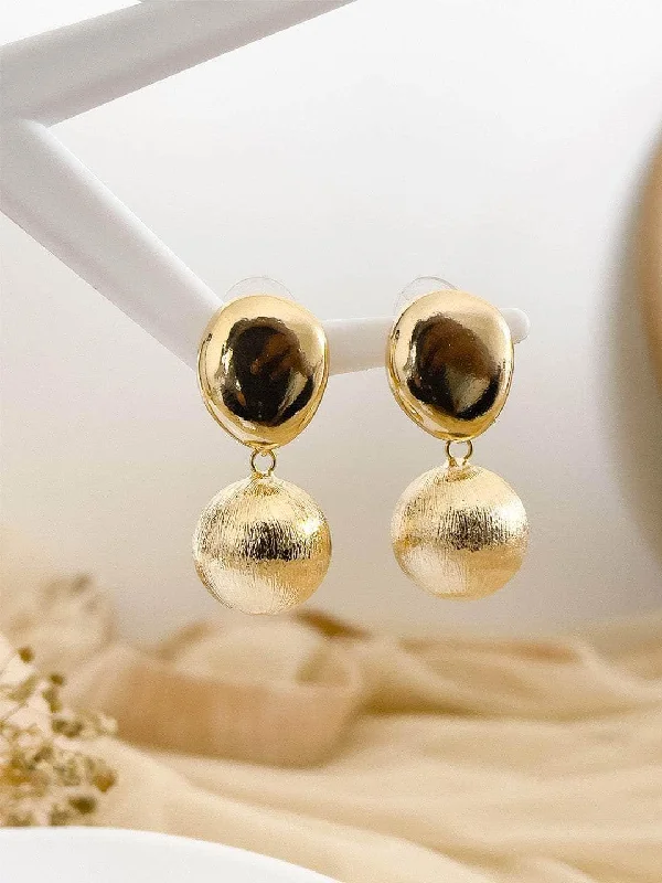 Golden Ball Drop Earrings