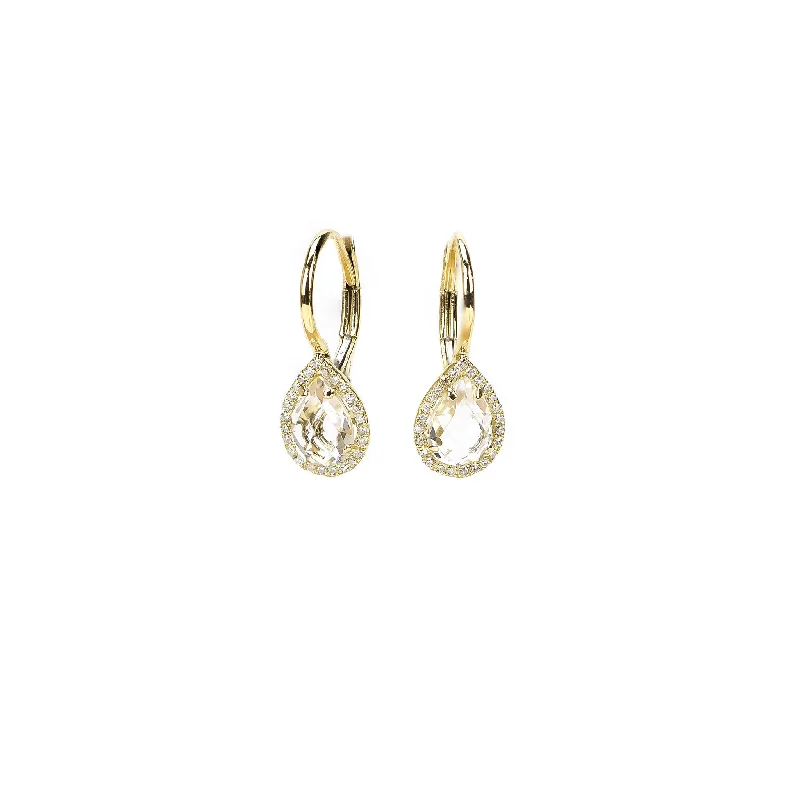 Harmony White Topaz Drop Earrings