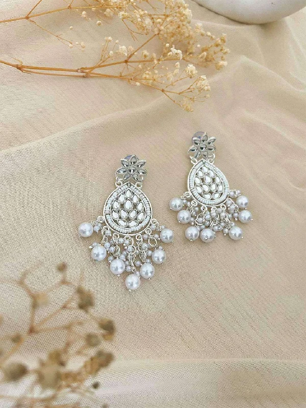 Kundan Large Ethnic Drop Earrings