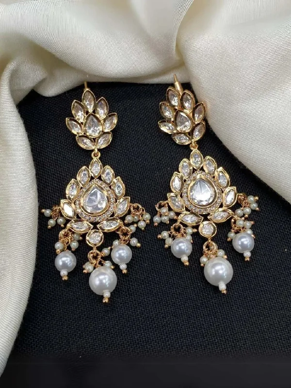 Kundan Studded Drop Earrings