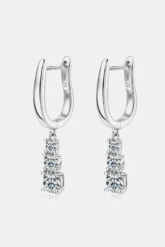 LOVCIA 1.8 Carat Moissanite 925 Sterling Silver Drop Earrings