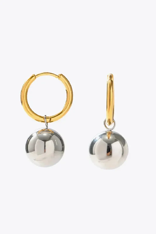 LOVCIA 18K Gold-Plated Copper Ball Drop Earrings