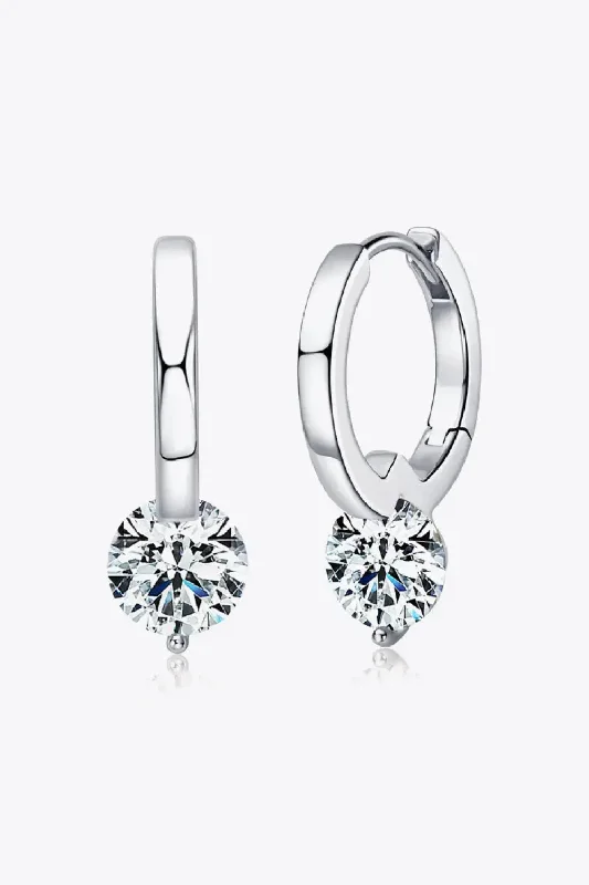 LOVCIA 2 Carat Moissanite 925 Sterling Silver Drop Earrings