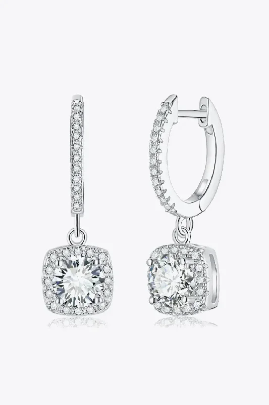 LOVCIA Adored Moissanite Huggie Drop Earrings