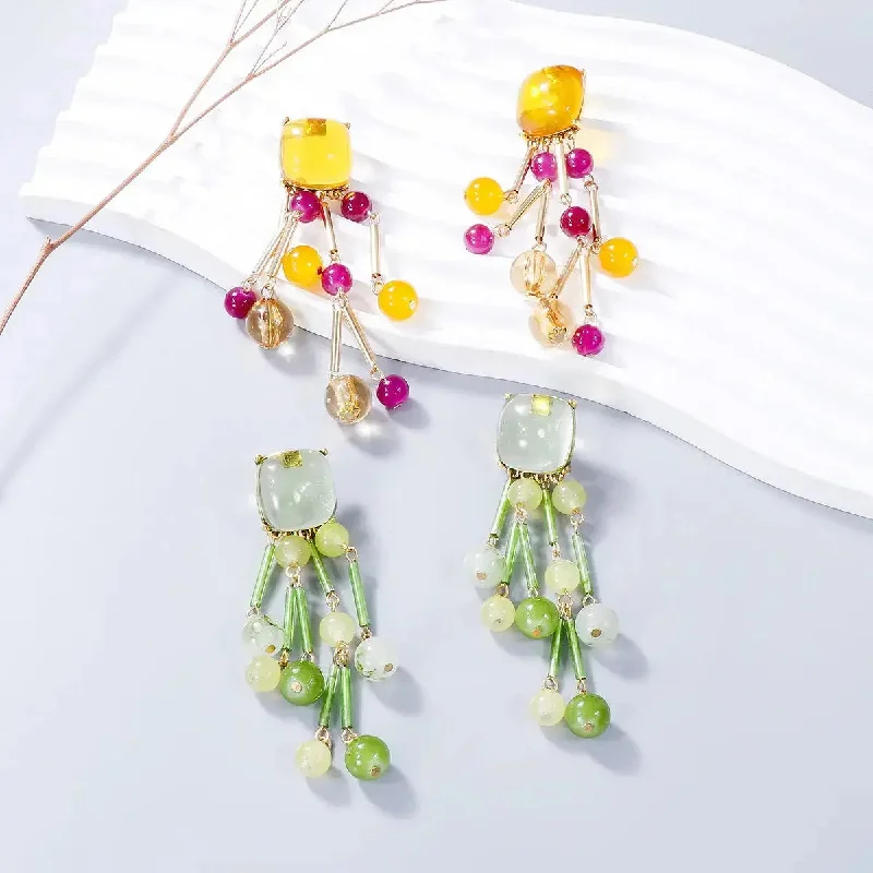 LOVCIA Chic Acrylic Drop Earrings for Women