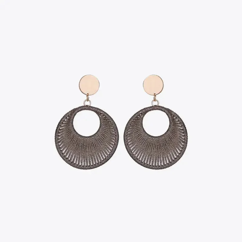 LOVCIA Cotton Cord Geometric Drop Earrings