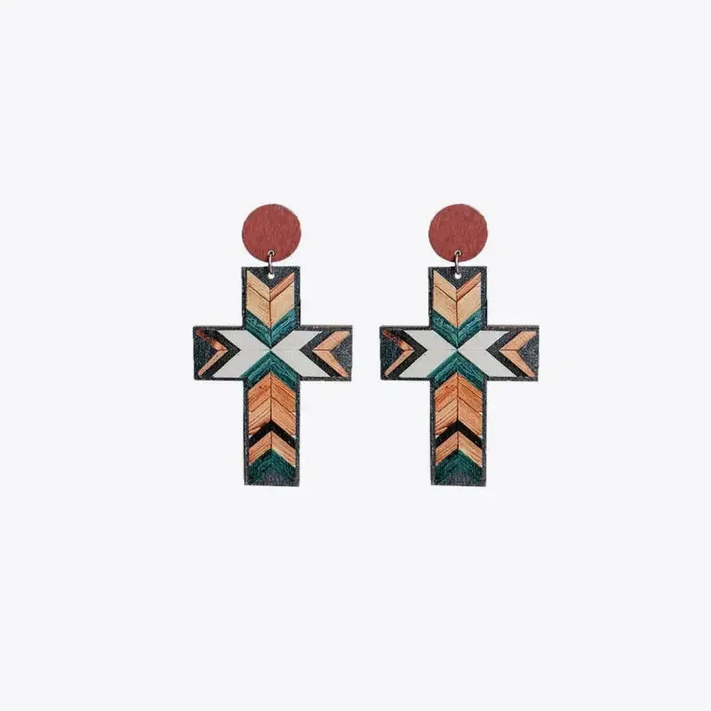 LOVCIA Cross Drop Earrings