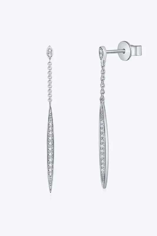 LOVCIA Elegant Moissanite 925 Sterling Silver Drop Earrings