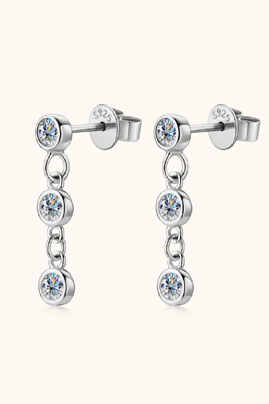 LOVCIA Moissanite 925 Sterling Silver Drop Earrings