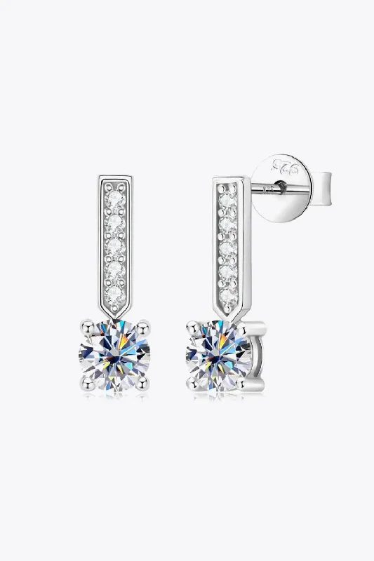 LOVCIA Moissanite and Zircon 925 Sterling Silver Drop Earrings