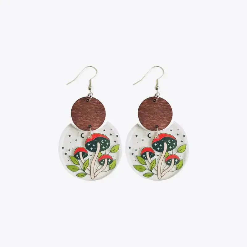 LOVCIA Printed Geometric Drop Earrings