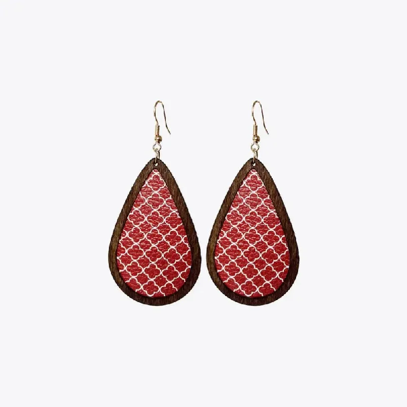 LOVCIA PU Teardrop Earrings