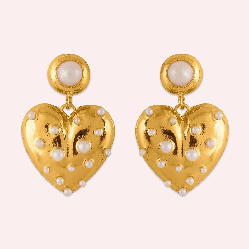 TFC Love Bump Gold Plated Dangler Earrings