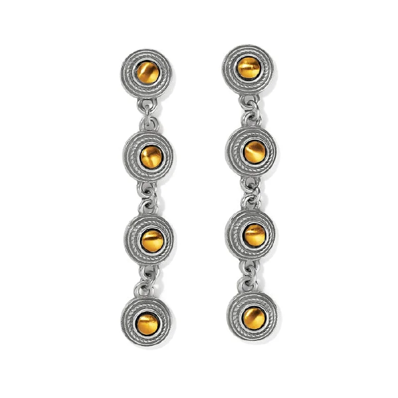 Monete Link Post Drop Earrings