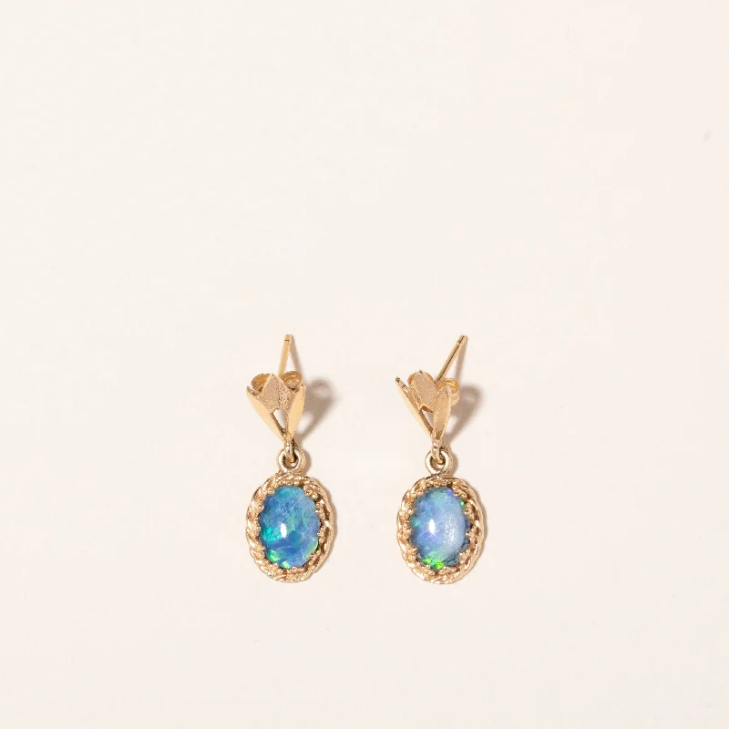 Opal Triplet Drop Earrings | 2.20ctw |