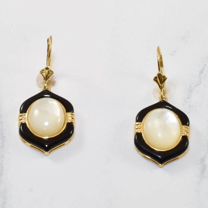 Pearl & Black Paste Drop Earrings | 8.00ctw, 2.50ctw |