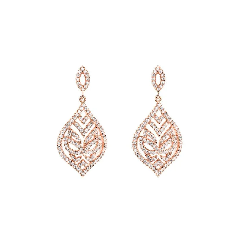 Rose Gold Tear Drop Earrings