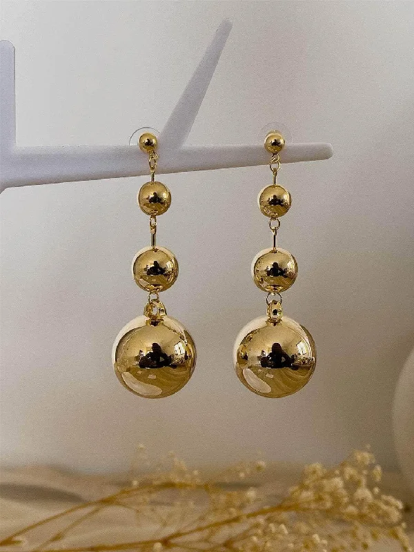 Textured Ball Drop Earrings