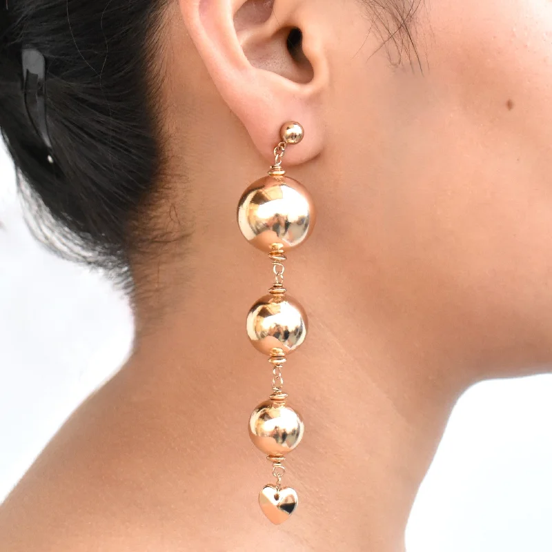 TFC Chandelier Ball Gold Plated Dangler Earrings