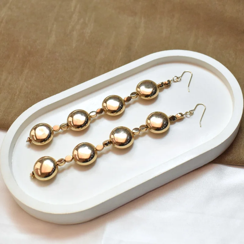 TFC Golden Orb Drop Earrings