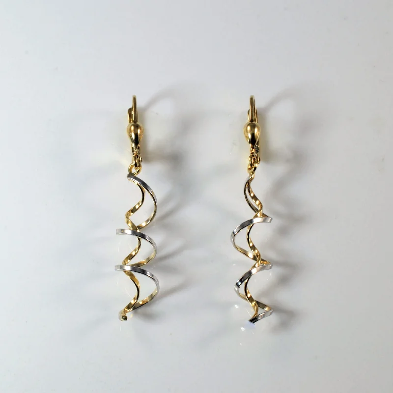 Gold Swirl Drop Earrings |