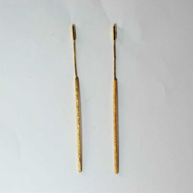 Golden Bar Drop Earrings |